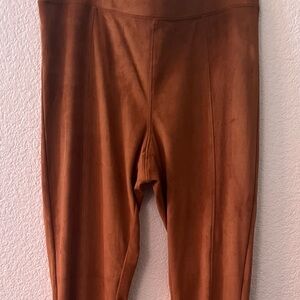 Suede legging pants